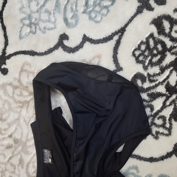 Killstar Bikini Set Crescent Moon Black Halter Mesh Goth Read Description - Picture 6 of 7